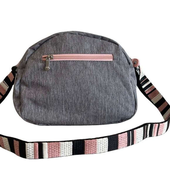 reduced vintage Kipling stemla brand new crossbody bag grey pink - Picture 6 of 9